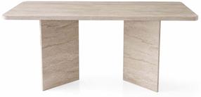 Valgomojo stalas Kalune Design Loft, travertine sp., 90 cm x 180 cm x 77 cm