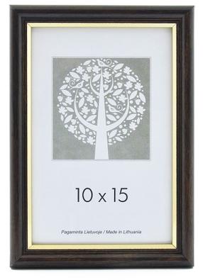 Фоторамка ECO 1301111, 10 см x 15 см, золотой цв./темно-коричневый цв.