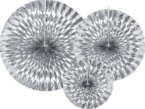 Dekoratsioon, komplekt Party Deco Rosettes, hõbe v., 3 tk