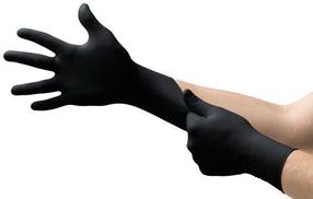 Töökindad kummist Ansell Microflex Midknight Touch, täiskasvanutele, must v., 6.5, 100 tk