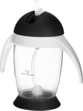 Vaikiškas puodelis Bocioland Penguin BOC000080, 300 ml, 6+ mėn., plastikas, juoda sp.