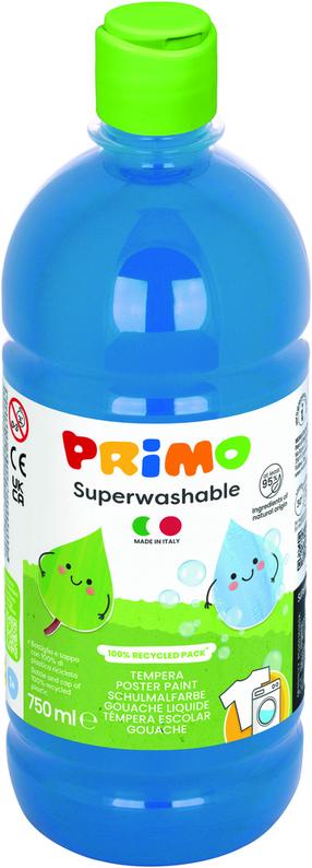 Dažai guašas Primo Superwashable, 750 ml, mėlyna sp., 1 sp.