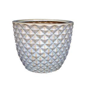 Puķu pods Domoletti IP17-1063_M, keramika, Ø 21 cm, balta krās.
