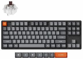 Bezvadu datora tastatūra Keychron K8 Max K8M-J3 Keychron Super Brown, EN, melna krās./pelēka krās.