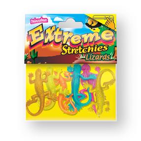 Figūrėlių rinkinys, driežas Deluxebase Extreme Stretchies, įvairių spalvų