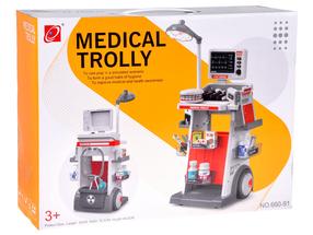 Arstimängu komplekt, arstide käru Medical ZA5874, valge v./oranž v.