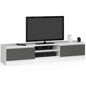 TV staliukas Akord RTV K160, balta sp./pilka sp., 40 cm x 160 cm x 33 cm