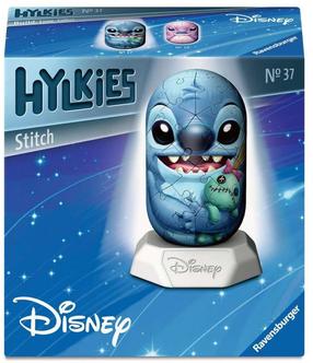 3D пазл Ravensburger Hylkies Disney Stitch, 8 см x 8 см, 54 шт., синий цв.
