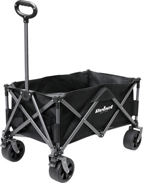 Kokkupandav transpordikäru Rebel, 100 cm, 150 l, must v.