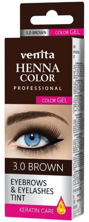 Antakių ir blakstienų dažai Venita Henna Color, ruda sp. 3