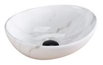 Vonios praustuvas Rea Sofia Mini, keramika, 35.5 cm x 27 cm x 12.5 cm, balta sp./pilka sp.