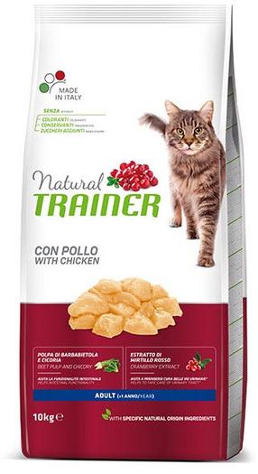 Sausas kačių maistas Natural Trainer Adult Chicken, vištiena, 10 kg