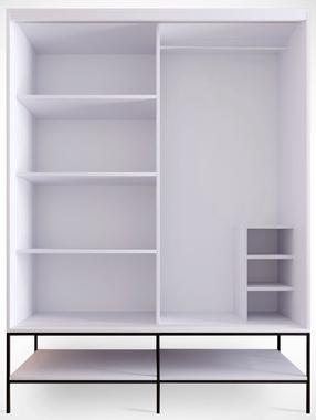 Riidekapp Kalune Design Martin 150, valge v., 150 cm x 57 cm x 200 cm