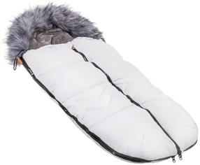 Žieminis miegmaišis kūdikiui Springos 4in1 Fluffy SB0021, balta sp., 90 cm x 46 cm