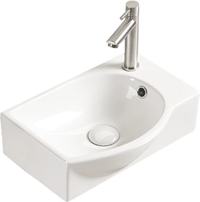 Умывальник для ванной комнаты Mexen Mista 22174000L, керамика, 28 см x 40.5 см x 14 см, белый цв.