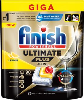 Nõudepesumasina kapslid Finish powerball ultimate plus lemon, 90 tk