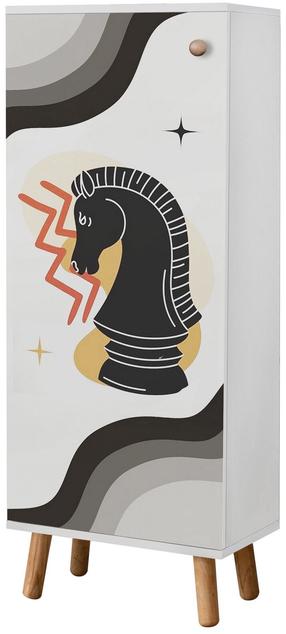 Batų spintelė Kalune Design Vegas B 952, ruda sp./balta sp., 38 cm x 50 cm x 135 cm