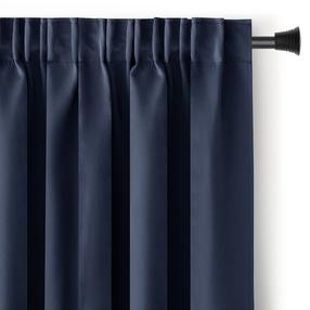 Шторы блэкаут Restilo Pleat Blackout, синий цв., 140 см x 270 см