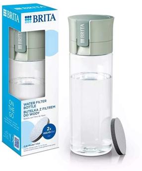 Kokteilių plaktuvas - gertuvė sportui, su filtru Brita Vital, šviesiai žalia sp., plastikas, 0.6 l