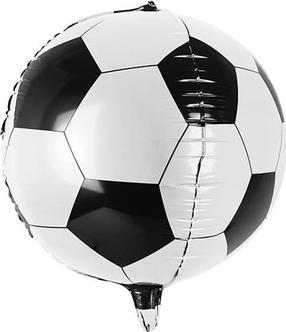 Folinis balionas apvalus PartyDeco Soccer Ball, balta sp./juoda sp.