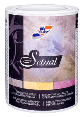 Eriotstarbeline värv, seinale/värvitud pinnalt defektide kõrvaldamiseks Rilak Setual, pärlmutter v., 0.9 l