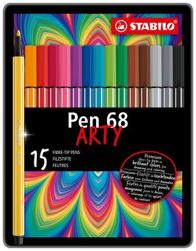 Фломастер Stabilo Pen 68 Arty, односторонние, многоцветный, 15 шт.