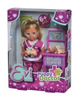 Lelle Simba Evi Love Puppy Doctor 105733647, 12 cm, daudzkrāsaina