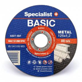 Lõikeketas Specialist+ Basic, 125 mm x 1.2 mm x 22 mm