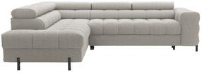 Kampinė sofa - lova Ferucce, šviesiai pilka sp., kairinė, 200 x 276 cm x 93 cm