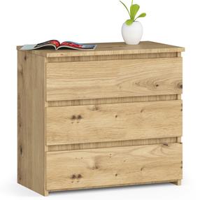 Komoda Akord CL3 3SZ CLP, ąžuolo sp., 57 cm x 60 cm x 35 cm