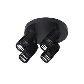 Lampa griesti CristalRecord Flush, GU10, 4 x 10 W, melna krās. / melna krās., 6 x 12 cm