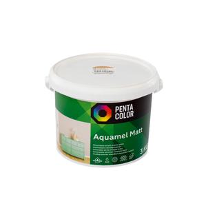 Emaliniai dažai, universalūs Pentacolor Aquamel, matinis, 3 kg, tamsiai geltona sp.