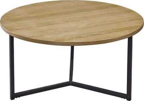 Kavos staliukas King Home Rhonda Grande, ruda sp./juoda sp., 80 cm x 80 cm x 40 cm