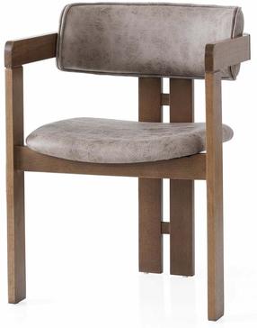 Ēdamistabas krēsls Kalune Design Cozy 053, pelēkbrūna krās., 44 cm x 57 cm x 76 cm