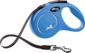 Automatinis pavadėlis Flexi New Classic Tape, mėlyna sp., S 5m
