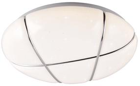 Šviestuvas lubų Reality Tibor R62903001, LED, 4000 °K, 1 x 10 W, balta sp. / sidabro sp., 28 x 28 cm