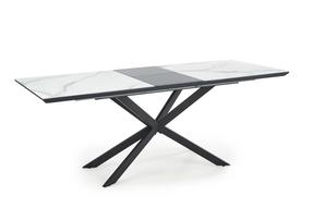Stalas išskleidžiamas Diesel, balta sp./juoda sp., 160 - 200 cm x 90 cm x 76 cm