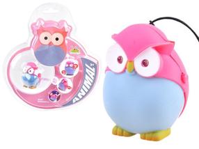 Raktų pakabukas Owl ZA3528, 3.5 cm, mėlyna sp./rožinė sp.