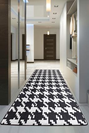 Ковровая дорожка Conceptum Hypnose Kazaya Djt, белый цв./черный цв., 150 см x 120 см
