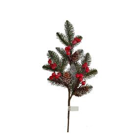Mākslīgais zars Christmas Touch, sarkana krās./zaļa krās., 48 cm