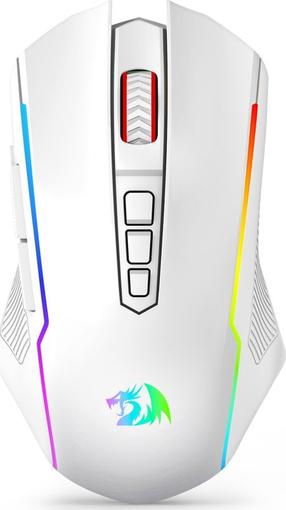 Belaidė žaidimų pelė Redragon M914W-RGB NIX, 2.4 ghz / bluetooth / usb, balta