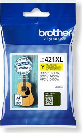 Tindiprinteri kassett Brother LC421XLY, kollane v.