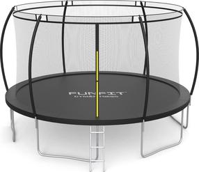 Батут Funfit 3125, 490 см, с защитной сеткой, с лестницей