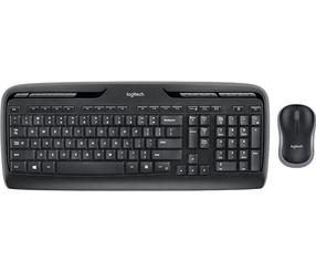 Belaidis klaviatūros ir pelės komplektas Logitech MK330, Anglų (UK), juoda sp.