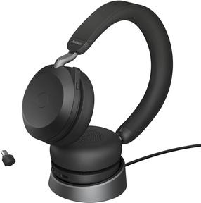 Vadu austiņas Jabra Evolve2 75 MS Link380c with Stand, melna krās.