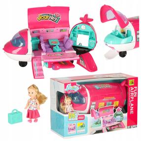Lelle ar aksesuāriem Fun Airplane, 11 cm, daudzkrāsaina