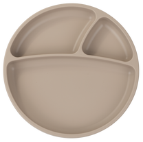 Lėkštutė MiniKoioi Divided Plate 101050008, 6+ mėn., 19 cm, silikonas, smėlio sp.