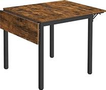 Valgomojo stalas išskleidžiamas Miadomodo, ruda sp./juoda sp., 120 cm x 78 cm x 75 cm