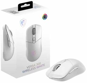 Juhtmevaba mänguhiir MSI Versa 300, 2.4 ghz / bluetooth / usb, valge v.