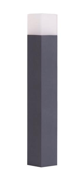 Brīvi stāvošs āra gaismeklis Su-Ma Cube, 20W, E27, IP44, pelēka krās., 8 cm x 58 cm
